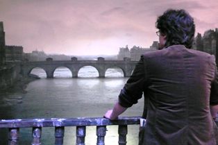 vue sur le Pont Neuf au XVIIIème siècle. Lyon, mai 2007.