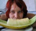 une photo de Julie, et d'un melon